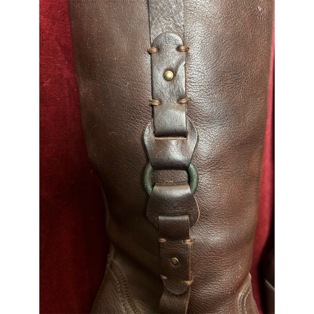 Frye Women's Brown Fiona Leather Riding Boots Size 8.5 Knee High - Picture 3 of 10